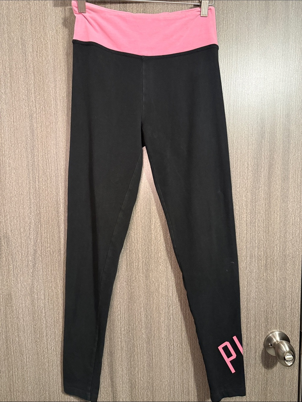 Victoria Secret PINK Women Full Length Graphic Logo Legging 2014 Size Small EUC